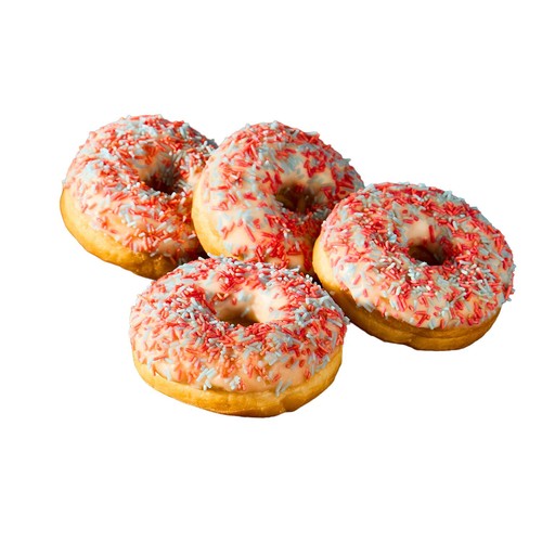 Morrisons Penalty Shoot Out Iced Ring Doughnut 4 Pack