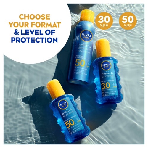 NIVEA SUN Protect & Dry Touch Sun Cream Mist SPF 50 200ml
