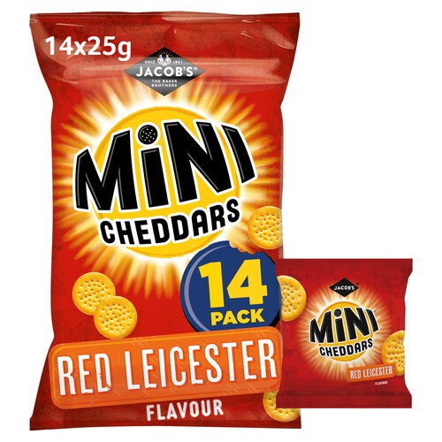 Jacobs Mini Cheddars Red Leicester Flavour 14 Pack