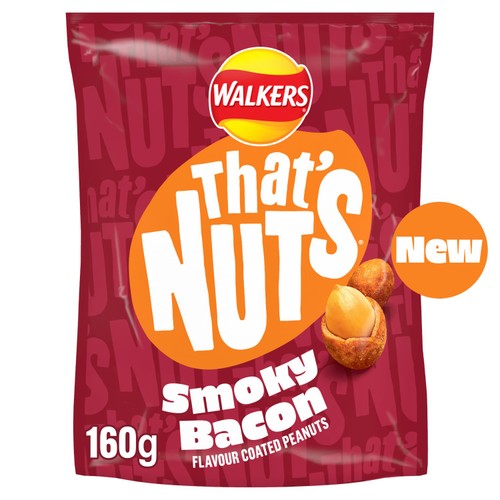 That's Nuts Walkers Smoky Bacon Sharing Coated Peanuts 160g