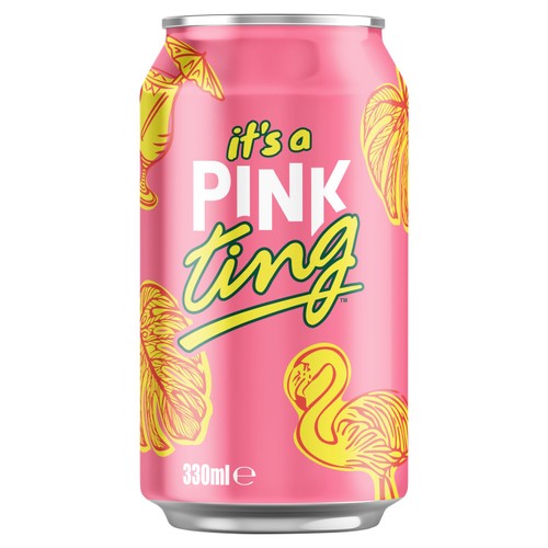 Pink Ting Ting Carbonated Grapefruit Juice Drink 