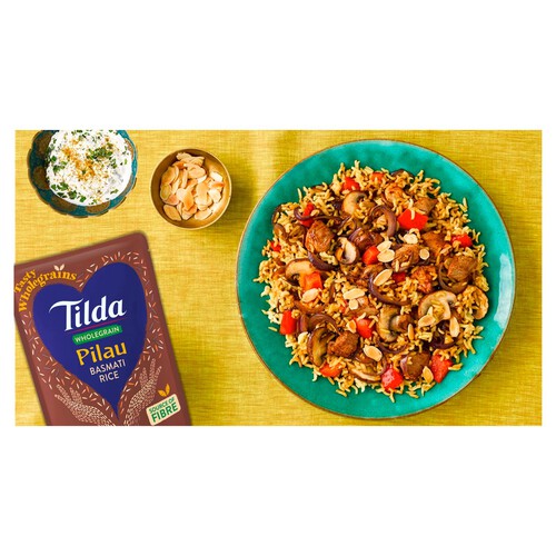 Tilda Microwave Wholegrain Pilau Basmati Rice 