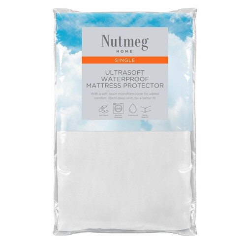 Nutmeg Home Ultrasoft Waterproof Mattress Protector Single