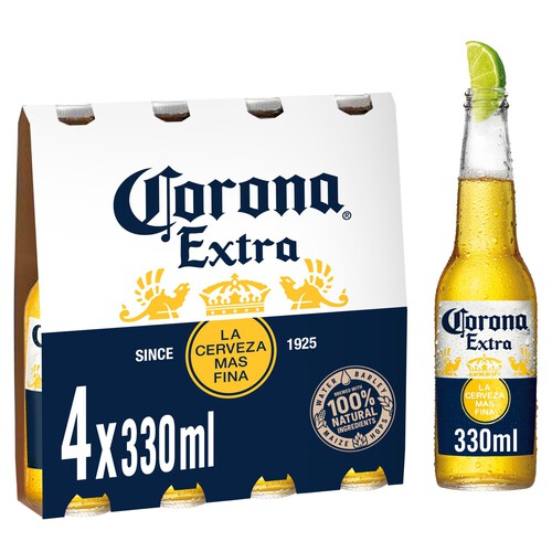 Corona Extra Premium Lager Beer bottles