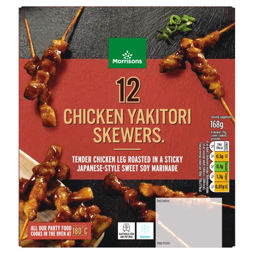 Morrisons 12 Chicken Yakitori Skewers 168g