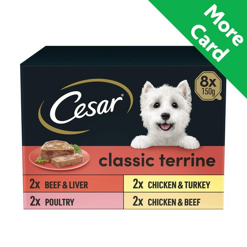 Cesar Classics Terrine Dog Food Trays Mixed In Loaf