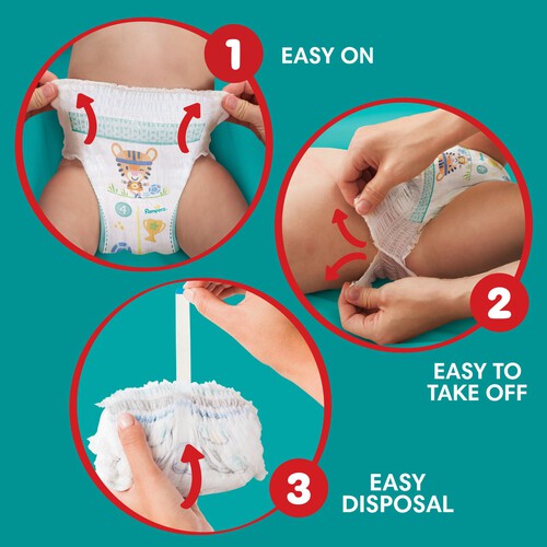 Pampers Baby-Dry Nappy Pants Size 6, 28 Nappies, 14kg - 19kg Essential Pack