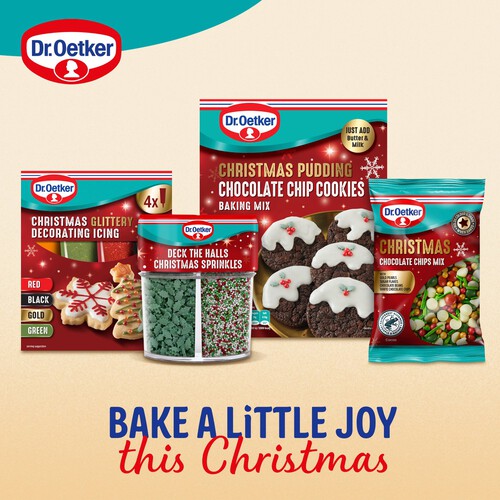 Dr. Oetker Christmas Pudding Chocolate Chip Cookies 