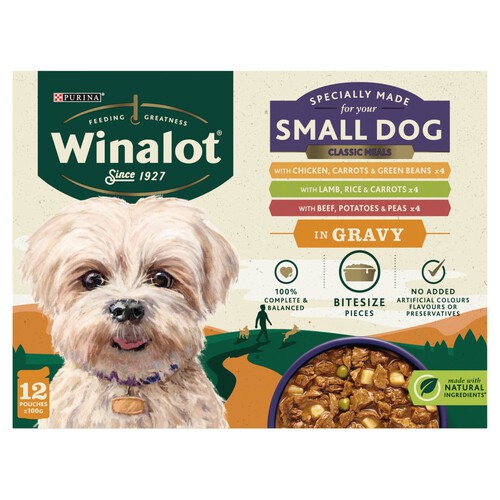 Winalot Meaty Chunks Small Dog Mixed In Gravy Wet Dog Food