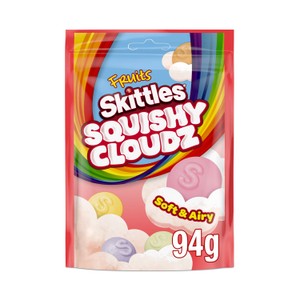 Skittles Squishy Cloudz Chewy Sweets Fruit Flavoured Sweets Pouch Bag