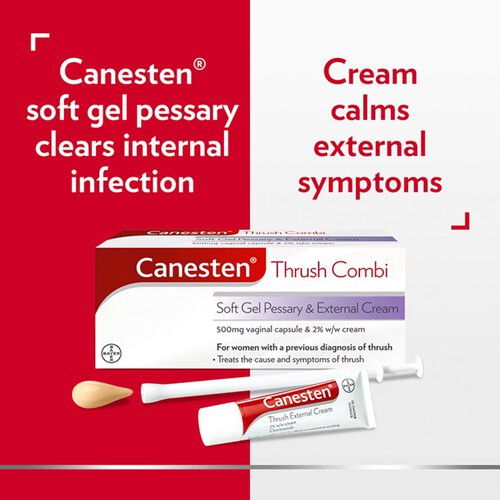 Canesten Thrush Combi Soft Gel Pessary & External Cream