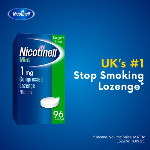 Nicotinell Nicotine Lozenges Stop Smoking Aid 1mg Mint 