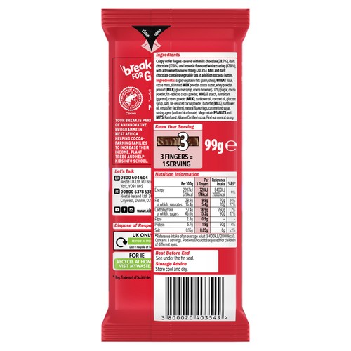 Kit Kat Brownie Sharing Chocolate Bar 99g