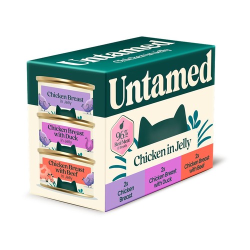 Untamed Chicken Selection Box In Jelly Cat Food 6 x 75g