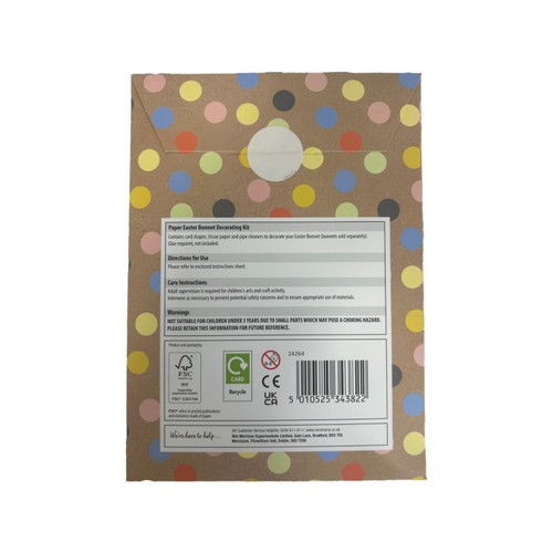 Morrisons Easter Bonnet Paper Decorating Kit