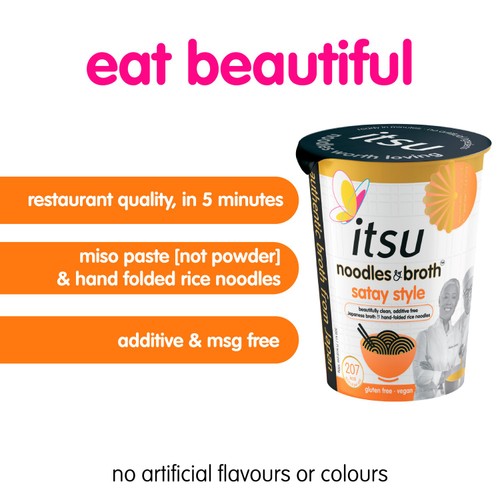 Itsu Satay Style Instant Noodles & Broth Pot 66g