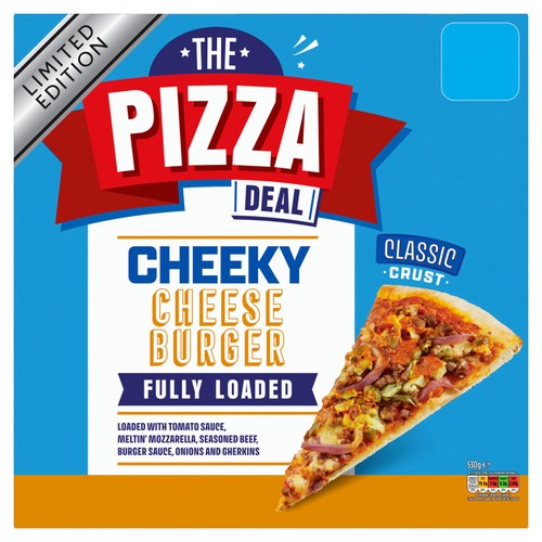 Morrisons Takeaway Limited Edition Cheese Burger Pizza 530g