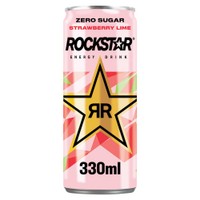 Rockstar Energy Drink Strawberry Lime Can 330ml