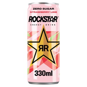 Rockstar Energy Drink Strawberry Lime Can 330ml