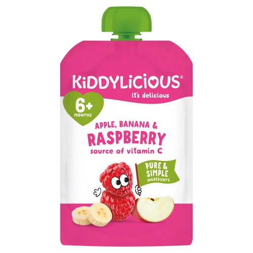 Kiddylicious Apple, Banana & Raspberry 100g