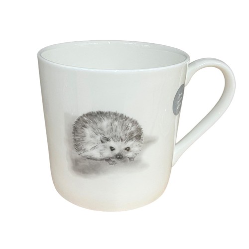 Morrisons Hedgehog Black & White Bone China Mug