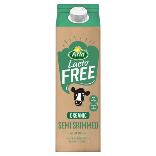 Arla LactoFREE Organic Semi Skimmed Milk Drink