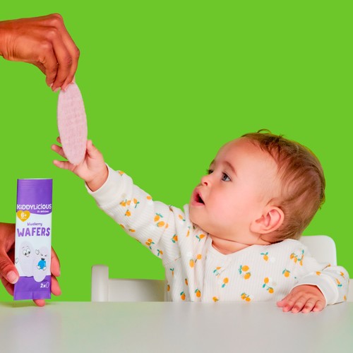 Kiddylicious Banana Mini Wafers Baby Snacks