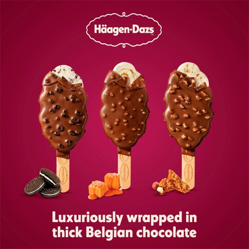 Haagen Dazs 3 Chunky Salted Caramel Ice Cream Sticks