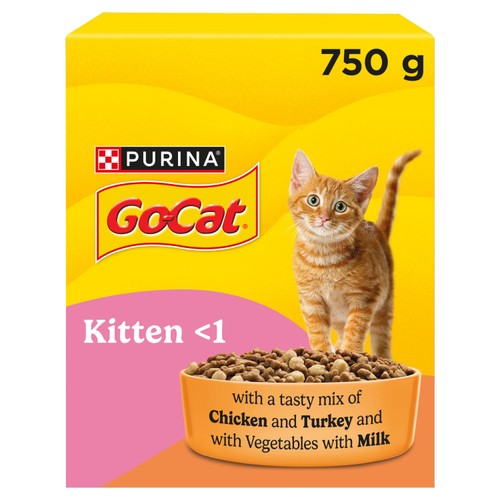 Go-Cat Kitten Chicken, Turkey and Milk Dry Cat Food   750g