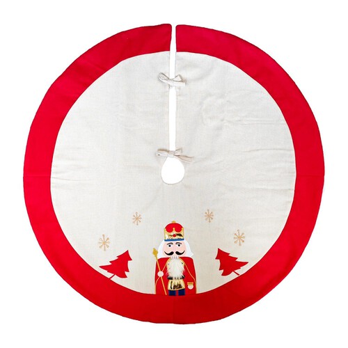 Dear Sun Red Linen Tree Skirt