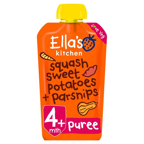 Ella's Kitchen Organic Squash, Sweet Potato + Parsnip Baby Pouch 4+ Months 