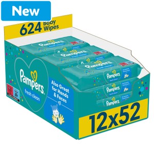 Pampers Fresh Clean Baby Wipes 624 Wipes