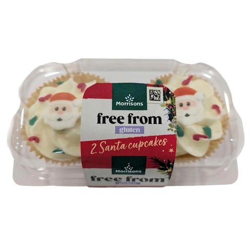 Morrisons Gluten Free Christmas Cupcakes 2 Pack