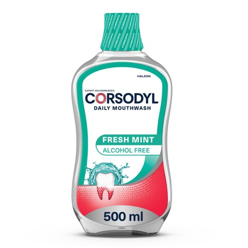 Corsodyl Daily Gum Care Mouthwash Alcohol Free Fresh Mint 500ml