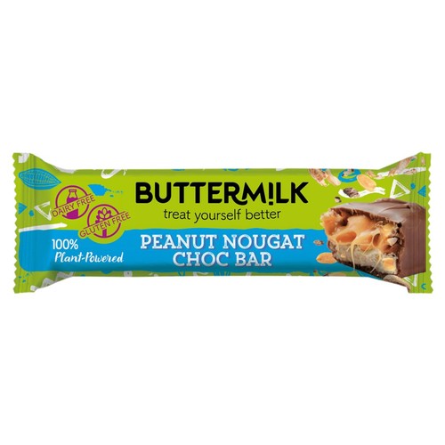 Buttermilk Plant Powered Peanut Nougat Caramel Snack Bar 50g