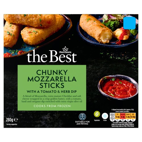 Morrisons Chunky Mozzarella Sticks with a Tomato Herb Dip