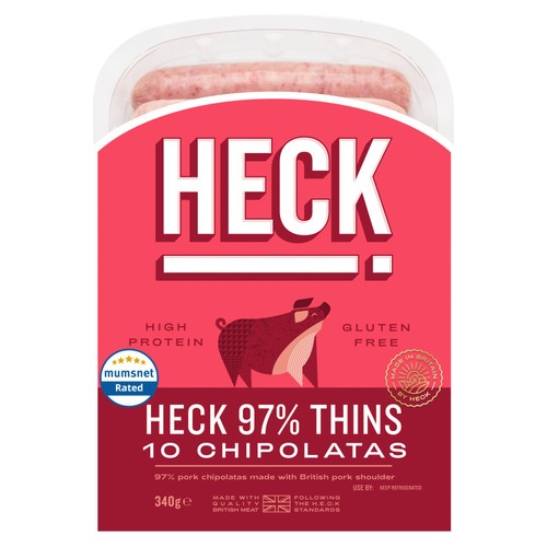 Heck 10 Pork Chipolatas 