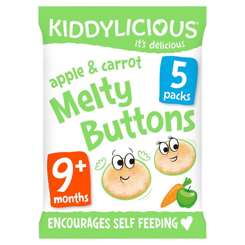 Kiddylicious Apple & Carrot Melty Buttons Baby Snacks