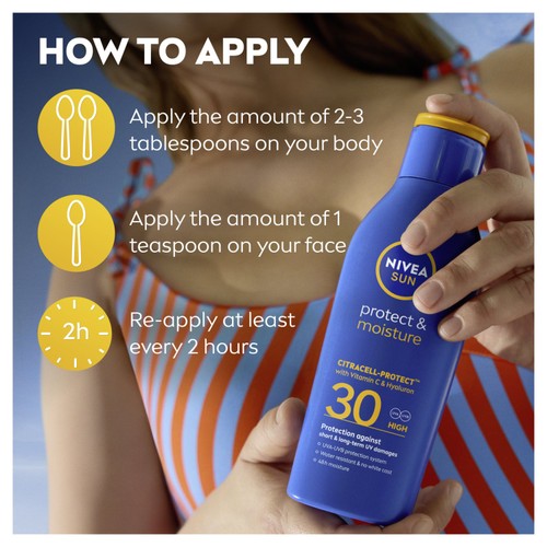 NIVEA SUN Protect & Moisture Sun Cream Lotion SPF30 