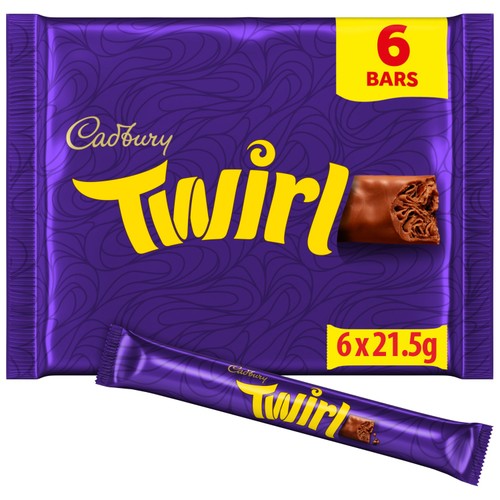 Cadbury Twirl Milk Chocolate 6 x 21.5 g Multipack