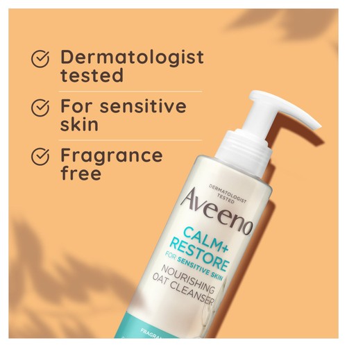 Aveeno Face Calm & Restore Nourishing Oat Face Wash Cleanser 200ml