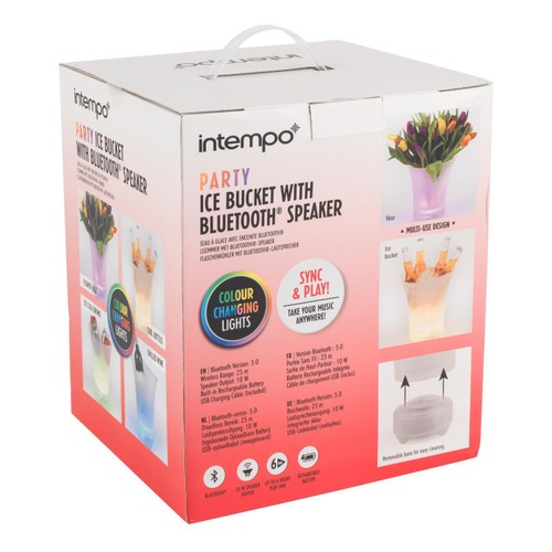 Intempo Party Ice Bucket With Bluetooth Speaker
