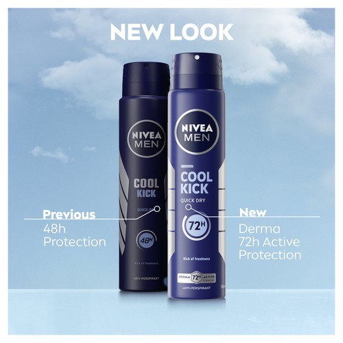 NIVEA MEN Cool Kick 72h Anti-Perspirant Deodorant Spray