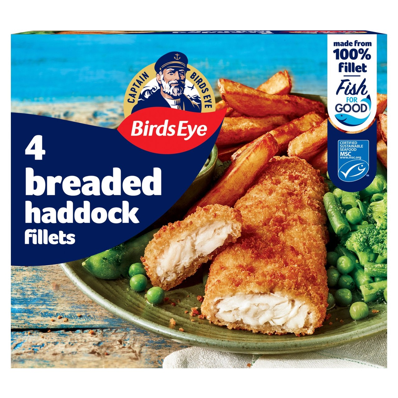 Birds Eye 4 Large Breaded Haddock Fillets 400g