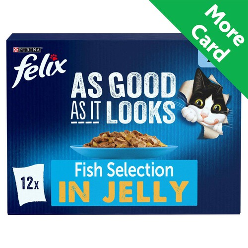 Felix As Good As It Looks Senior 7+ Fish In Jelly Wet Cat Food 