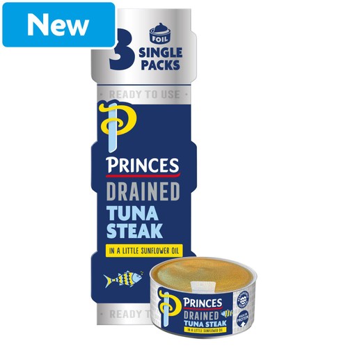 Princes Drained Tuna Steak in a Little Sunflower Oil 3x60g