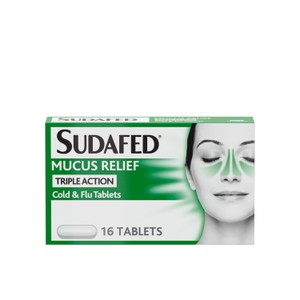 Sudafed Mucus Relief Triple Action Cold & Flu Tablets