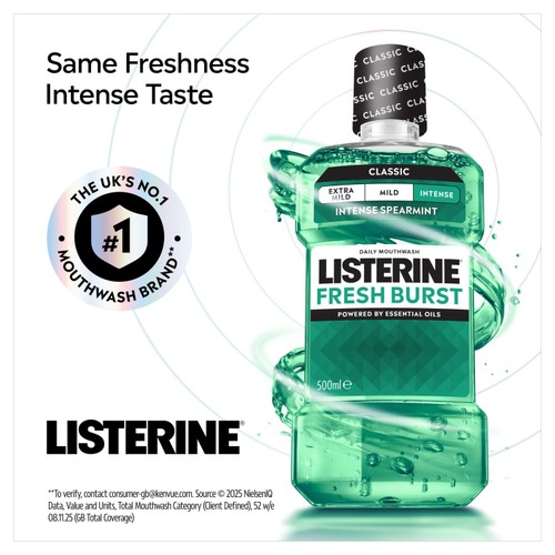 Listerine Fresh Burst Mouthwash 500ml
