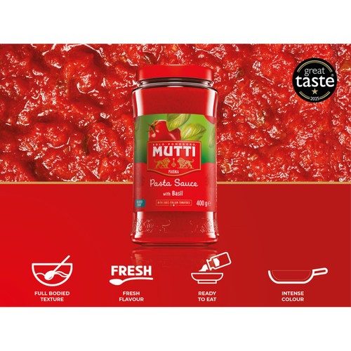 Mutti Tomato Pasta Sauce with Basil 400g