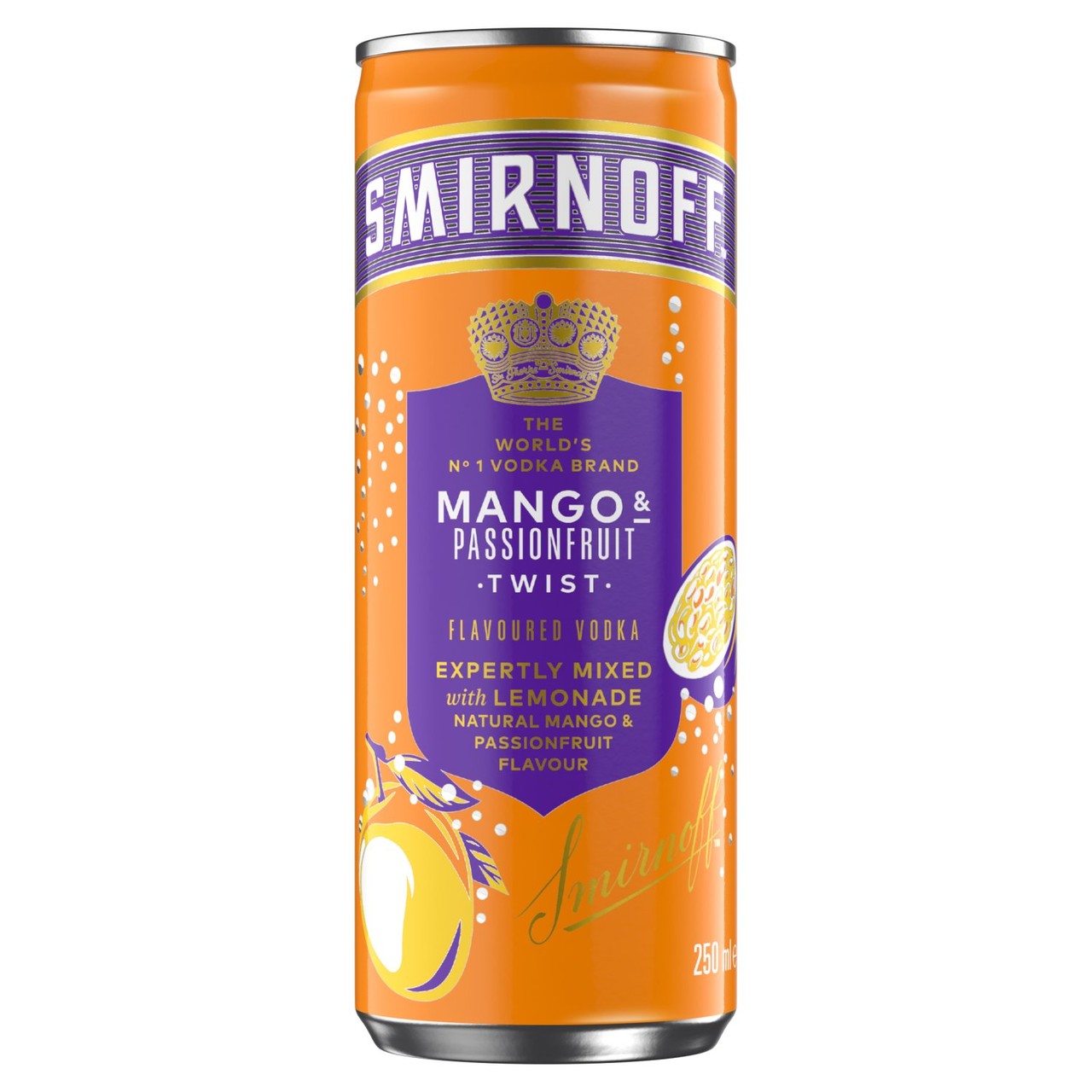 Smirnoff Mango & Passion Fruit Twist With Lemonade Can
